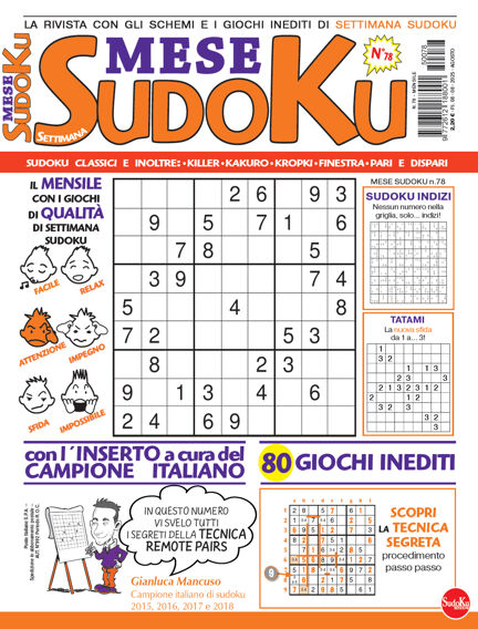 Settimana sudoku mese