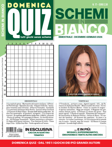 Domenica Quiz Schemi in Bianco